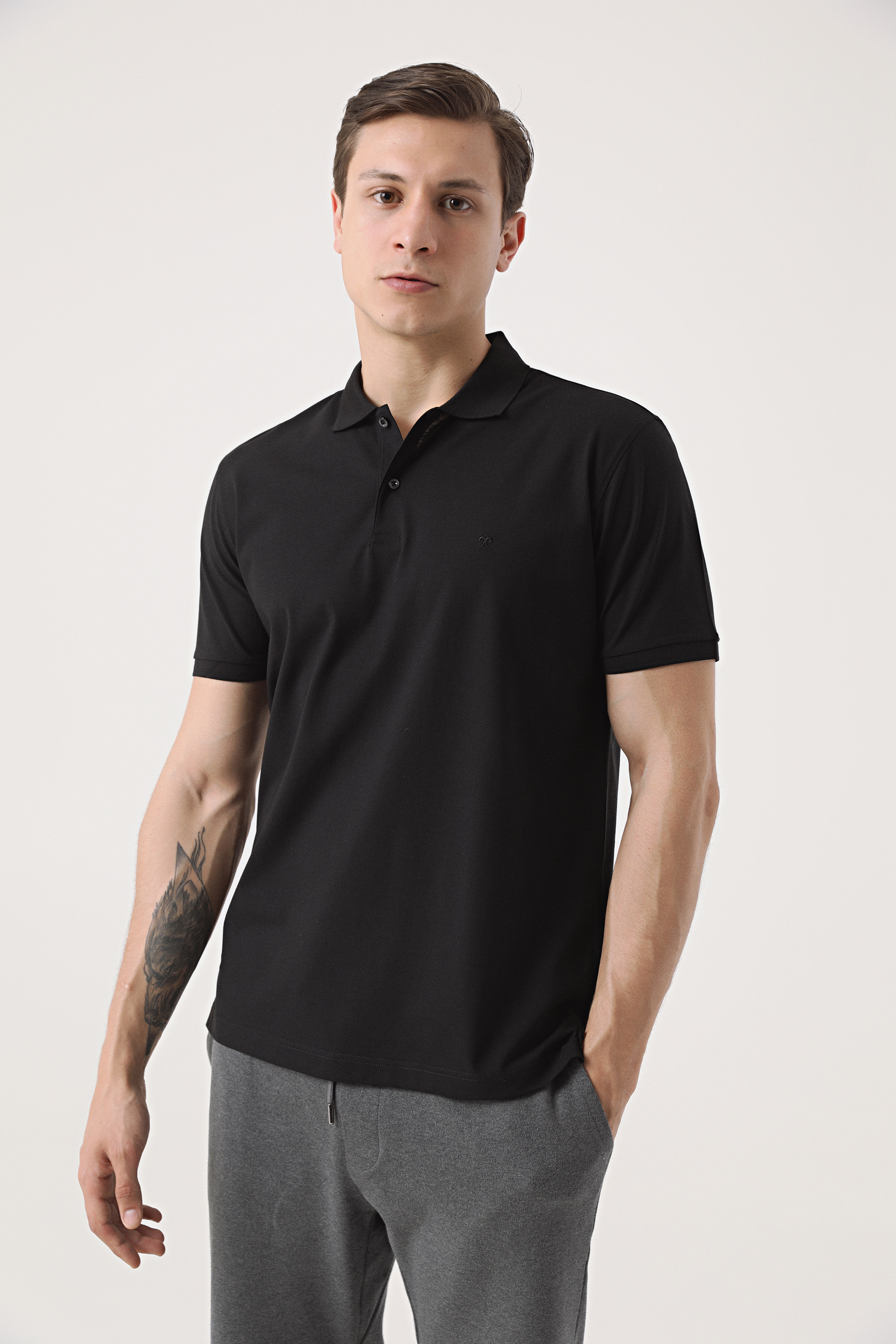 Damat Tween Damat Siyah 60/2 Merserize T-Shirt. 1