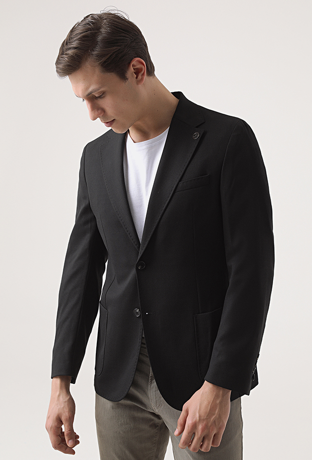 Damat Tween Damat Slim Fit Siyah Kumaş Ceket. 1