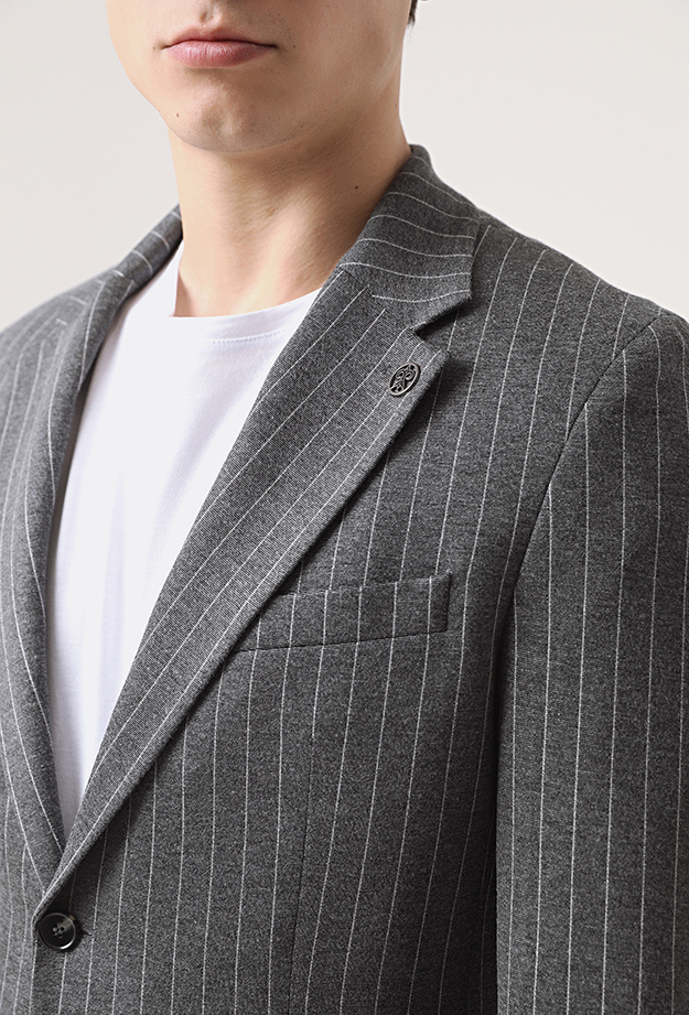 Damat Tween Damat Regular Fit Antrasit Örme Kumaş Ceket. 5