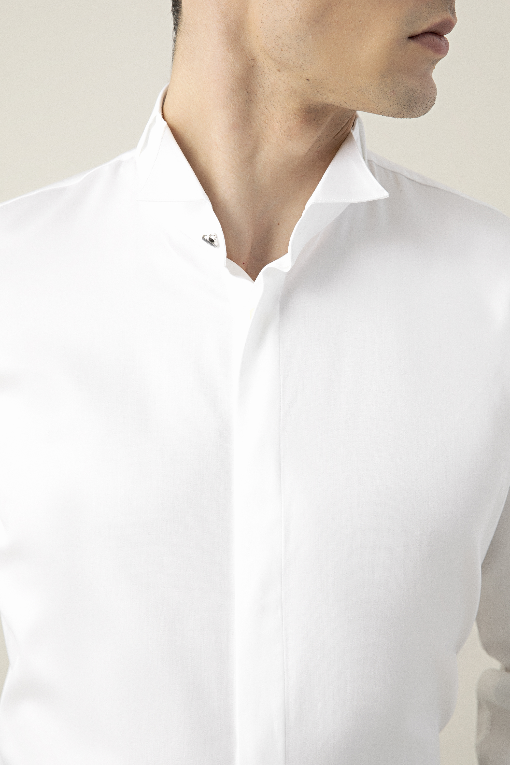 Damat Tween Damat Slim Fit Beyaz Düz Smokin Gömlek. 1