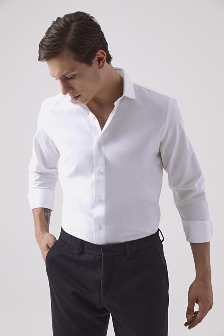 Damat Slim Fit Beyaz Gömlek - 8682365689612 | Damat Tween