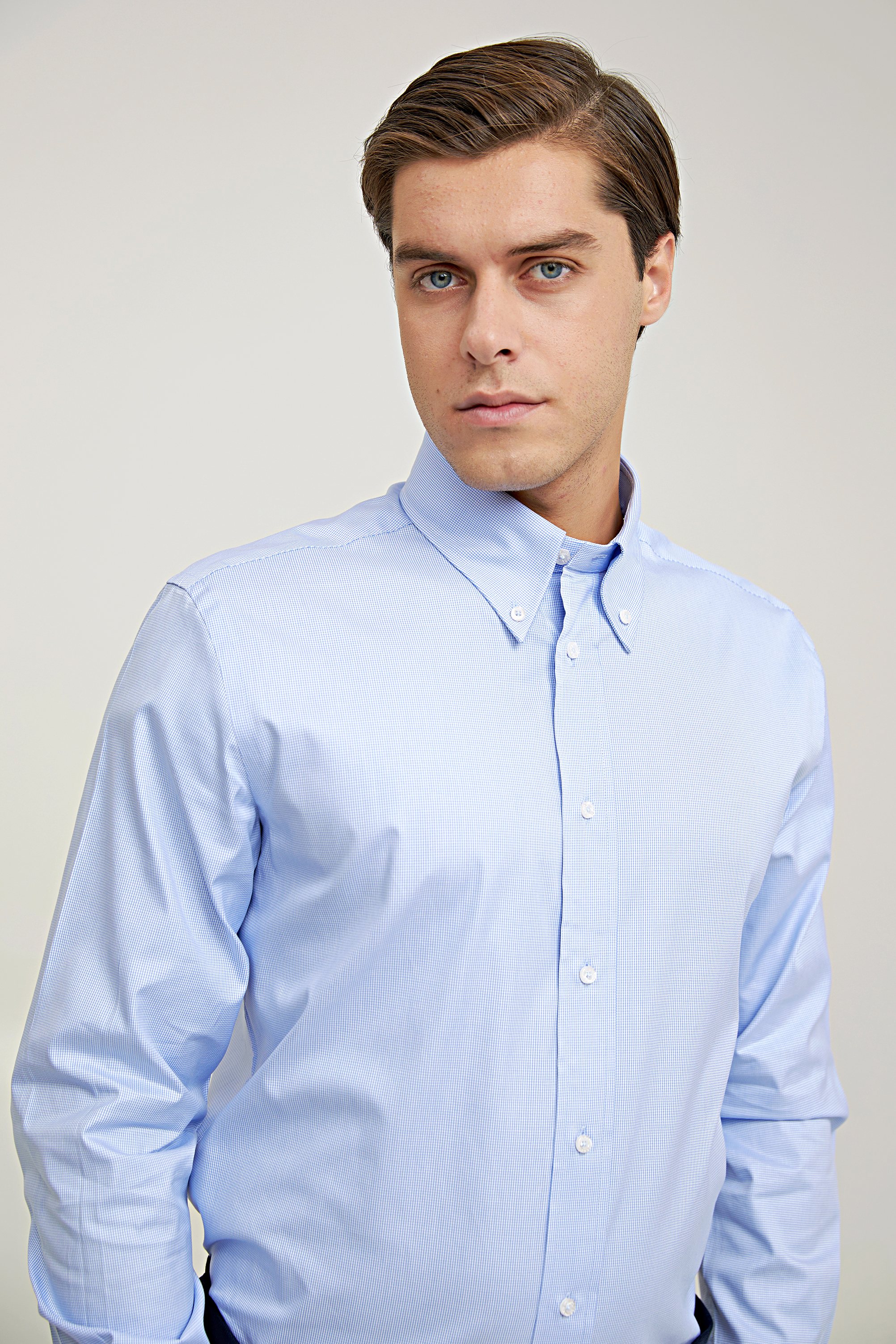 Damat Tween Damat Comfort Mavi Düz Gömlek. 1
