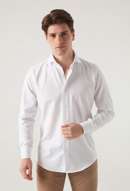Ds Damat Slim Fit Beyaz Gömlek - 8681779951698 | D'S Damat