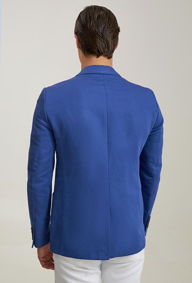 Twn Slim Fit Saks Mavi Kumaş Ceket