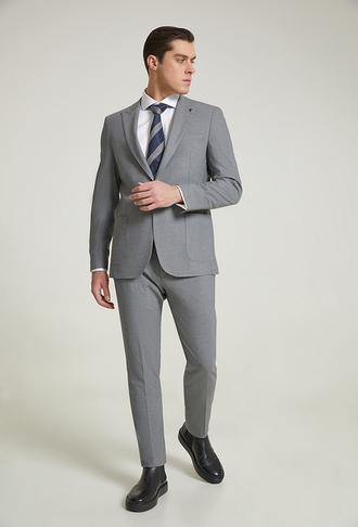Tween Slim Fit Gri Takım Elbise - 8682365173579 | Damat Tween