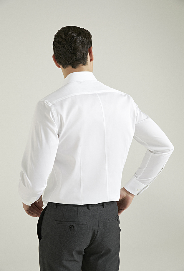Damat Tween Damat Slim Fit Beyaz Düz Gömlek. 4