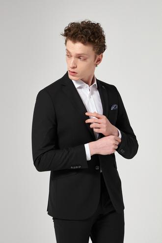 Tween Slim Fit Siyah Düz Takım Elbise - 8682365049744 | Damat Tween