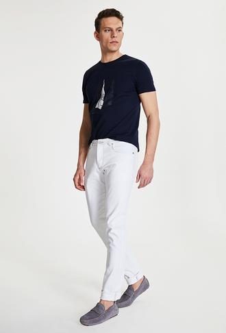 Damat Slim Fit Beyaz Denim Pantolon - 8682364202096 | Damat Tween