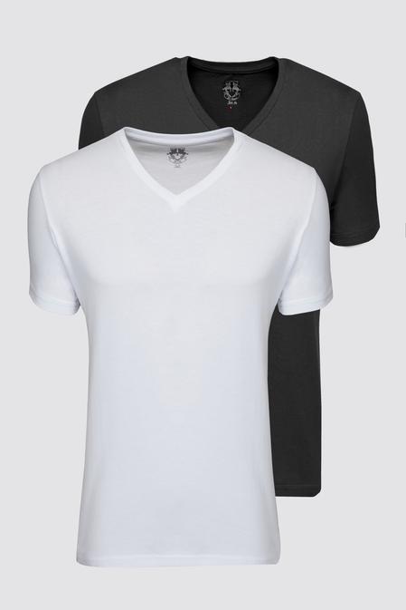 Ds Damat Slim Fit Standart 2'li T-shirt - 8683578003721 | D'S Damat