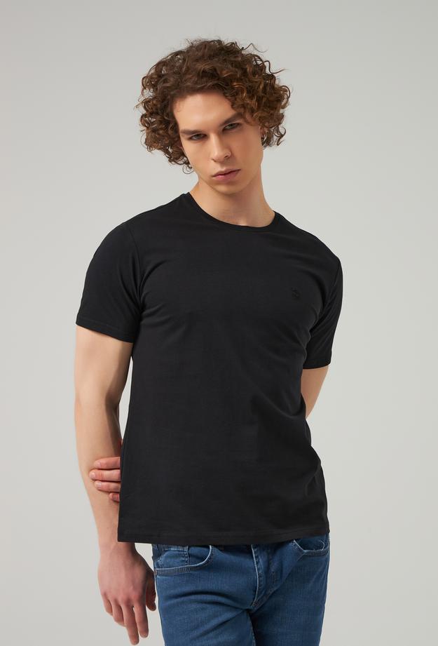 Ds Damat Regular Fit Siyah T-shirt