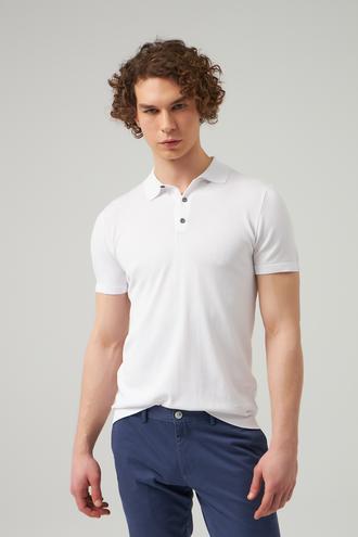 Ds Damat Slim Fit Beyaz Düz Örgü Rayon T-shirt - 8682445751116 | D'S Damat