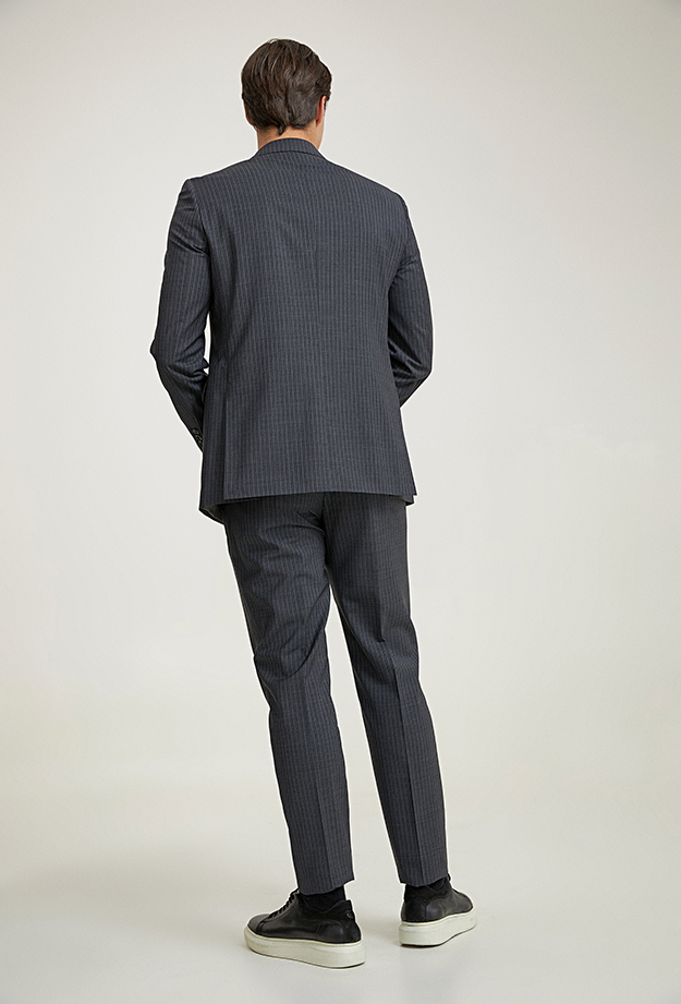 Damat Tween Damat Regular Fit Antrasit Çizgili %100 Yün Takim Elbise. 5