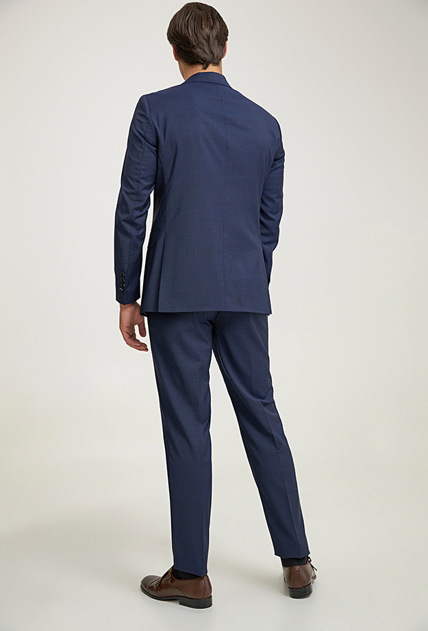 Damat Tween Damat Slim Fit Lacivert Düz %100 Yün Takim Elbise. 5