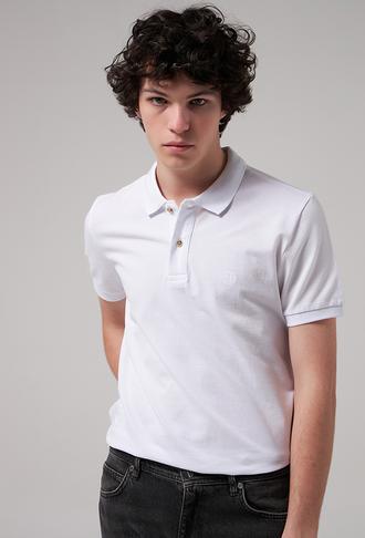 Ds Damat Regular Fit Beyaz %100 Pamuk Polo Yaka T-shirt - 8682060907448 | D'S Damat