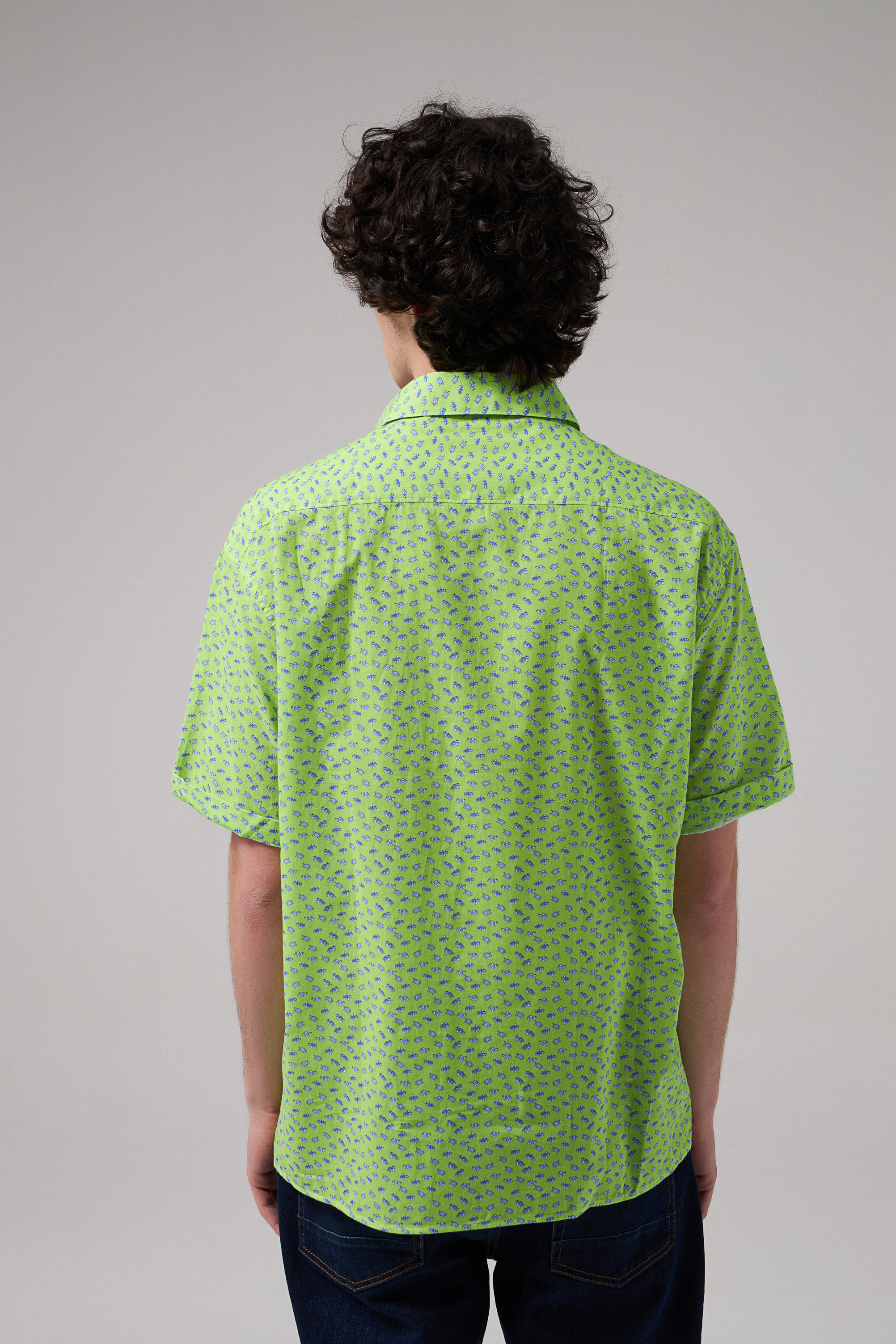 Damat Tween Tween Oversize Neon Yeşil %100 Pamuk Gömlek. 4