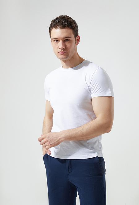 Ds Damat Slim Fit Beyaz T-shirt - 8682060252395 | D'S Damat