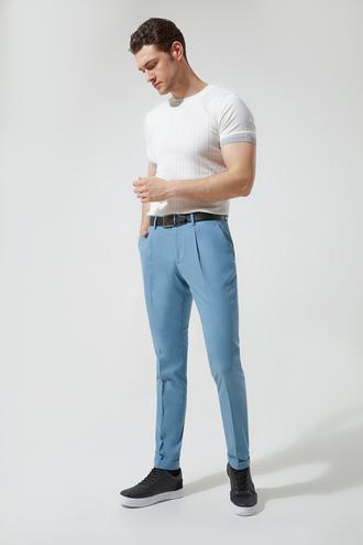 Tween Slim Fit Açık Mavi Kumaş Pantolon - 8682365172305 | Damat Tween