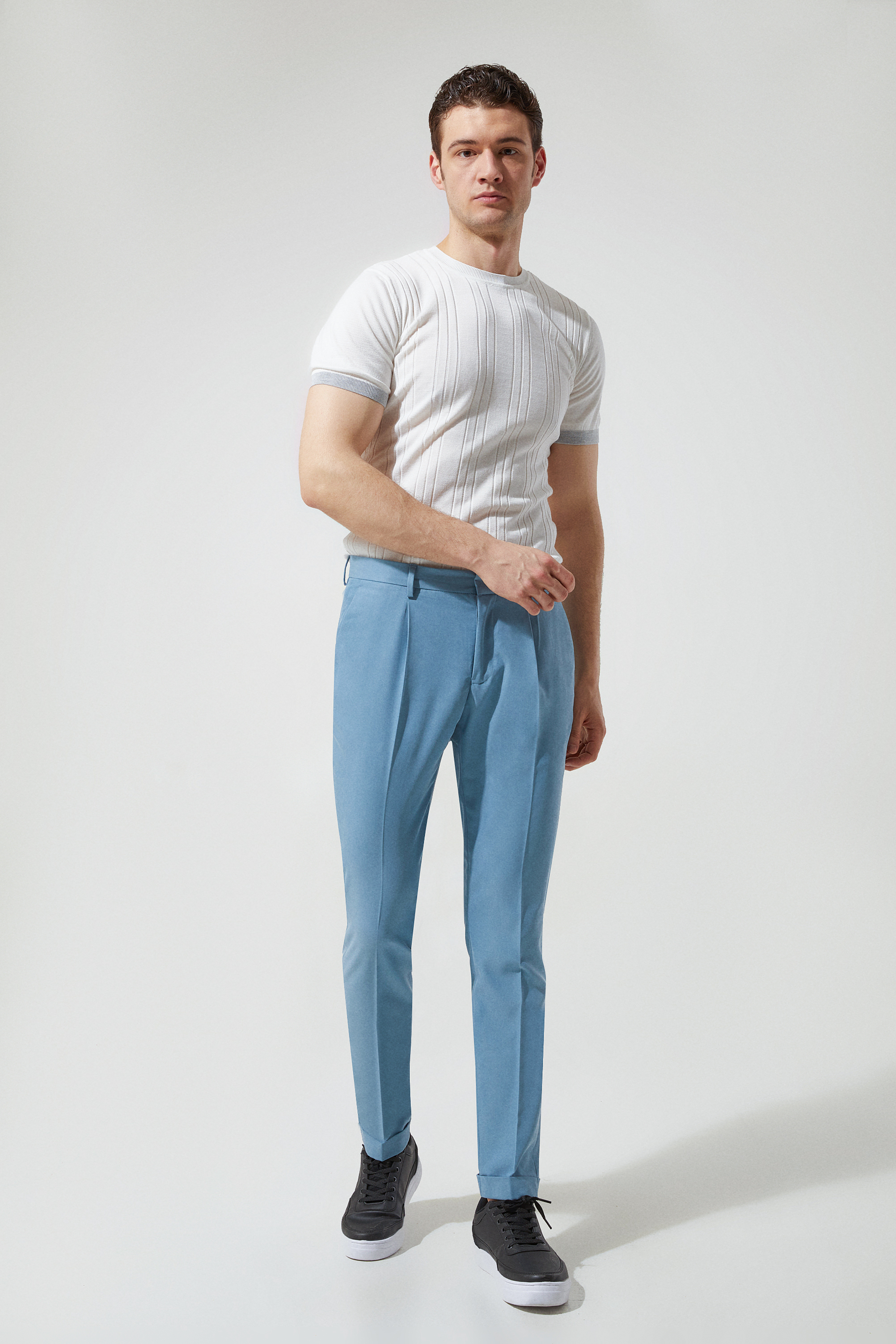 Damat Tween Tween Slim Fit Açık Mavi Kumaş Pantolon. 2