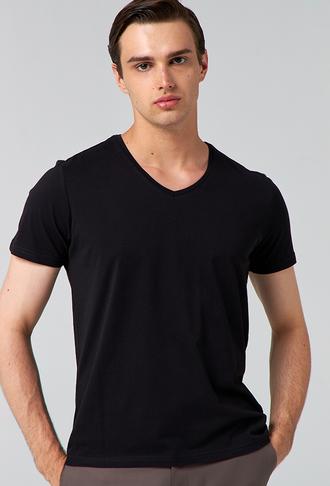 Ds Damat Slim Fit Siyah T-shirt - 8682060252043 | D'S Damat