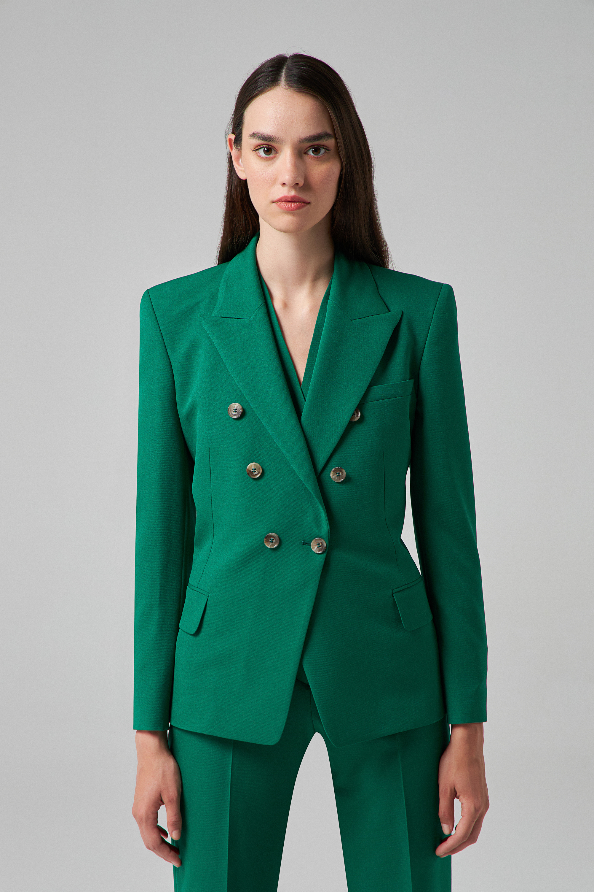 Damat Tween Damat Slim Fit Yeşil Takim Elbise Yelekli. 3