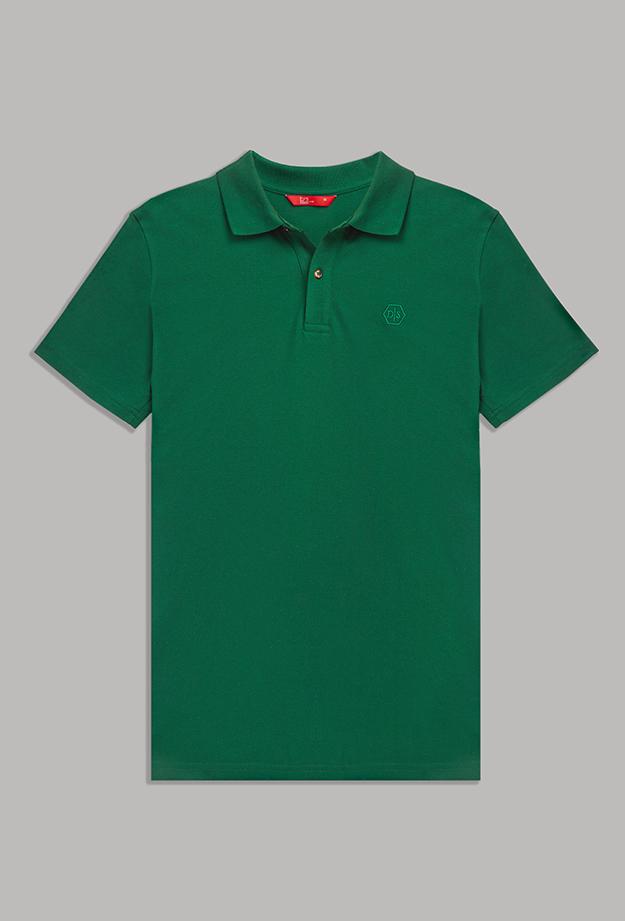 Ds Damat Regular Fit Yeşil Pike Dokulu %100 Pamuk Polo Yaka T-shirt