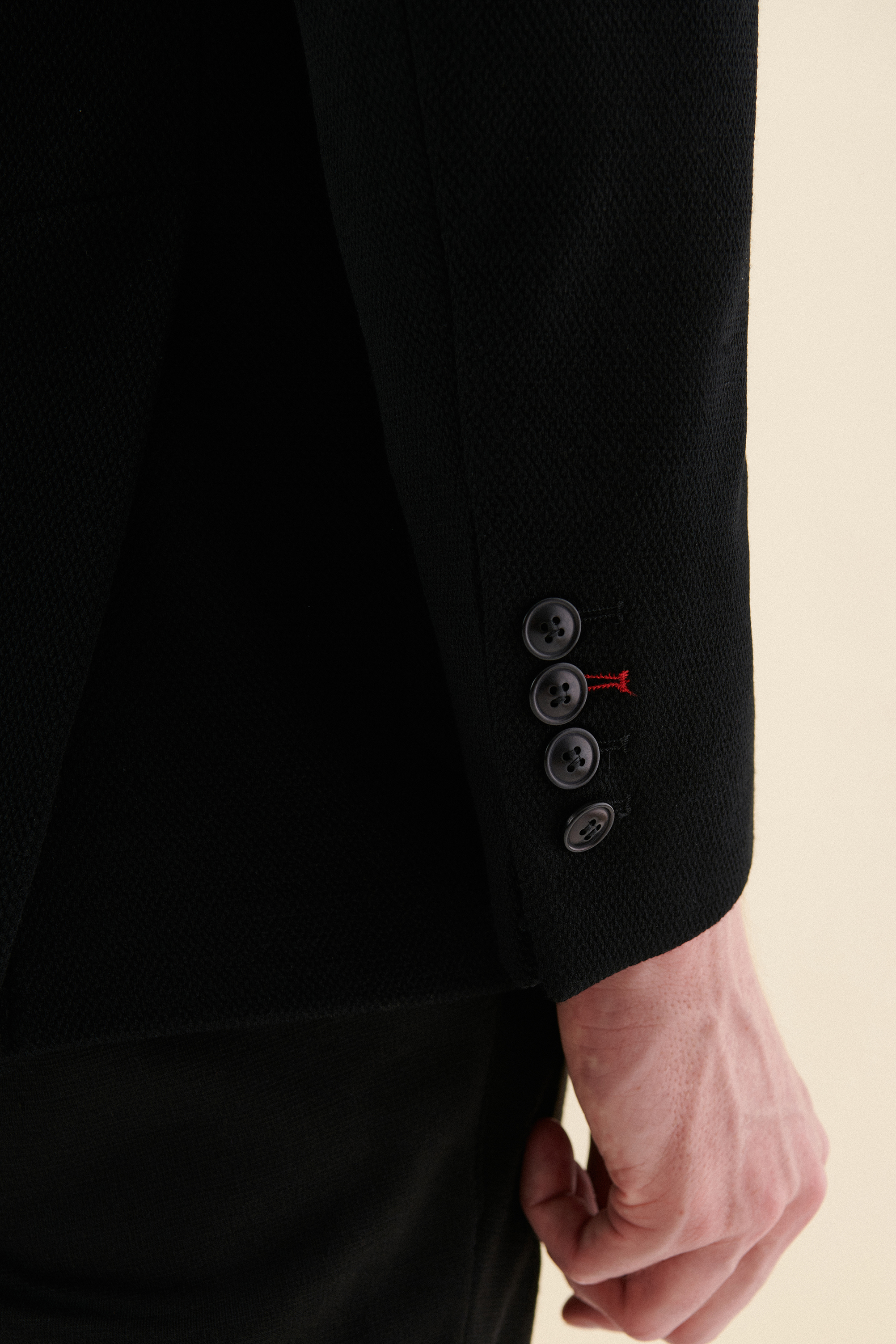 Damat Tween Damat Regular Fit Siyah Düz %100 Yün Kumaş Ceket. 5