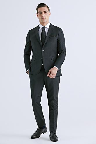 Tween Slim Fit Antrasit Düz Takım Elbise - 8682365596484 | Damat Tween
