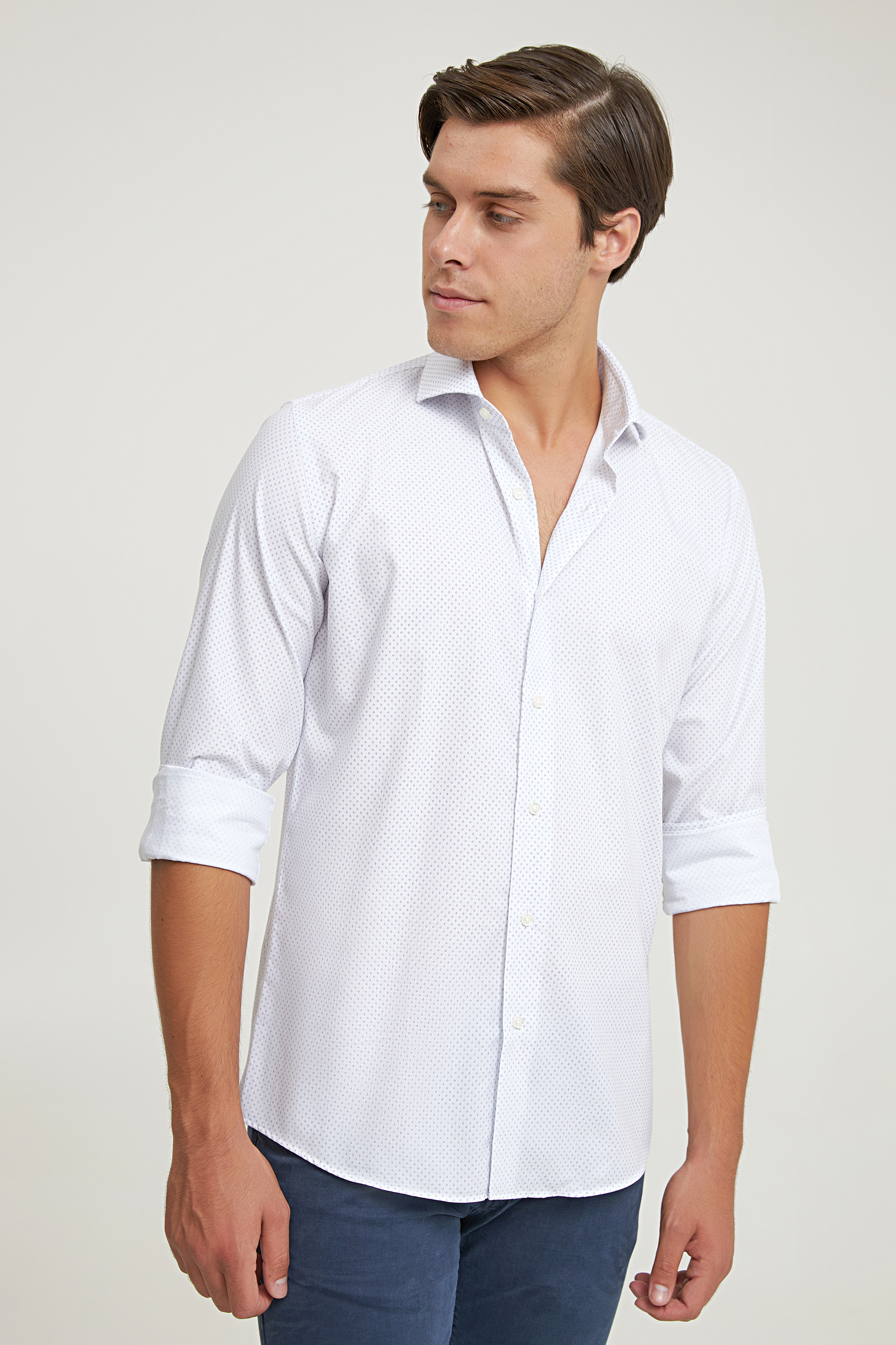 Damat Tween Damat Slim Fit Beyaz %100 Pamuk Gömlek. 2