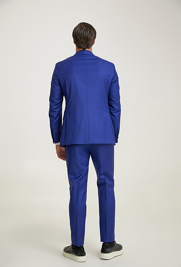 Damat Tween Damat Slim Fit Saks Mavi Düz Takim Elbise. 5