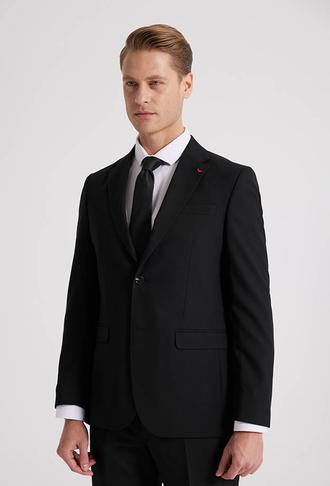 Ds Damat Slim Fit Siyah Düz Takım Elbise - 8682060660718 | D'S Damat
